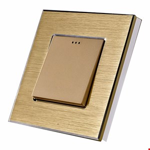 کلید تک پل با قابلیت تبدیل آلومینیومی طلایی Livolo 
