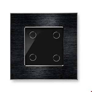 کلید لمسی چهار پل تویا آلومینیومی مشکی Zigbee 