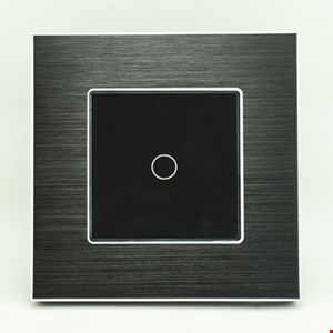 کلید لمسی تک پل تویا آلومینیومی مشکی Zigbee 