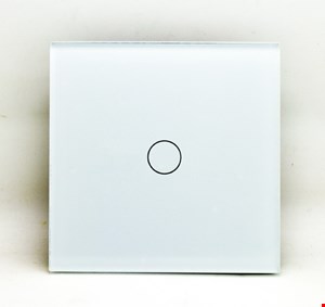 کلید لمسی تک پل تویا شیشه ای سفید Zigbee 