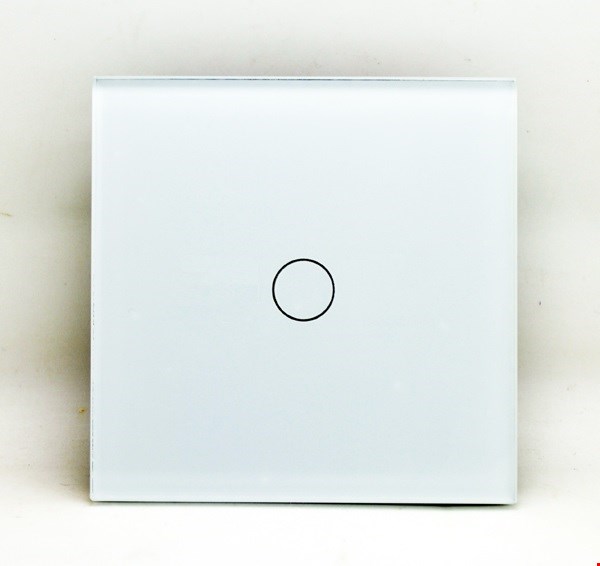 کلید لمسی تک پل تویا شیشه ای سفید Zigbee 