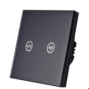 کلید لمسی پرده برقی شیشه ای مشکی wifi