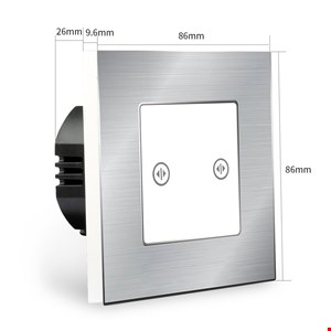 کلید لمسی پرده برقی آلومینیومی نقره ای Zigbee 