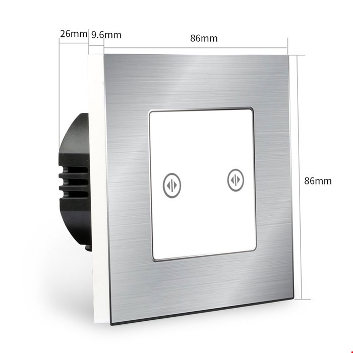 کلید لمسی پرده برقی آلومینیومی نقره ای Zigbee 