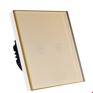 کلید لمسی پرده برقی شیشه ای طلایی Zigbee 