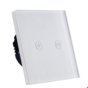 کلید لمسی پرده برقی شیشه ای سفید Zigbee 